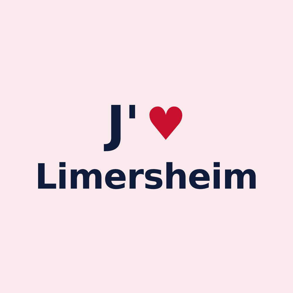 Magnet personnalisé Limersheim — design « J'aime Limersheim » imprimé sur le magnet