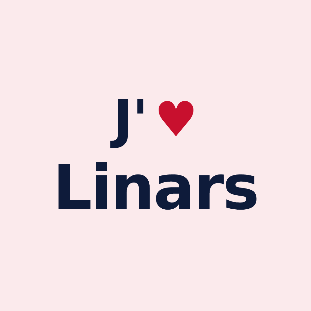 Magnet personnalisé Linars — design J'aime Linars