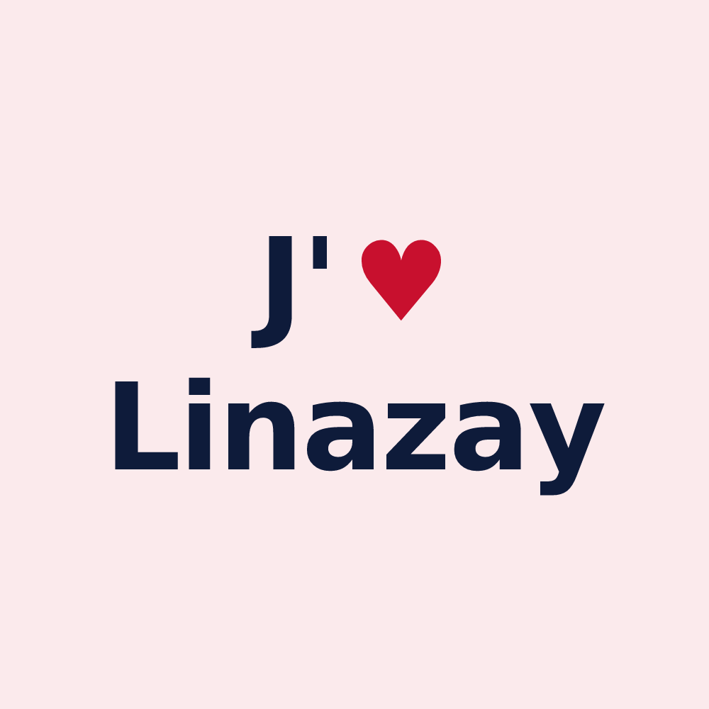 Magnet personnalisé Linazay — design J'aime Linazay