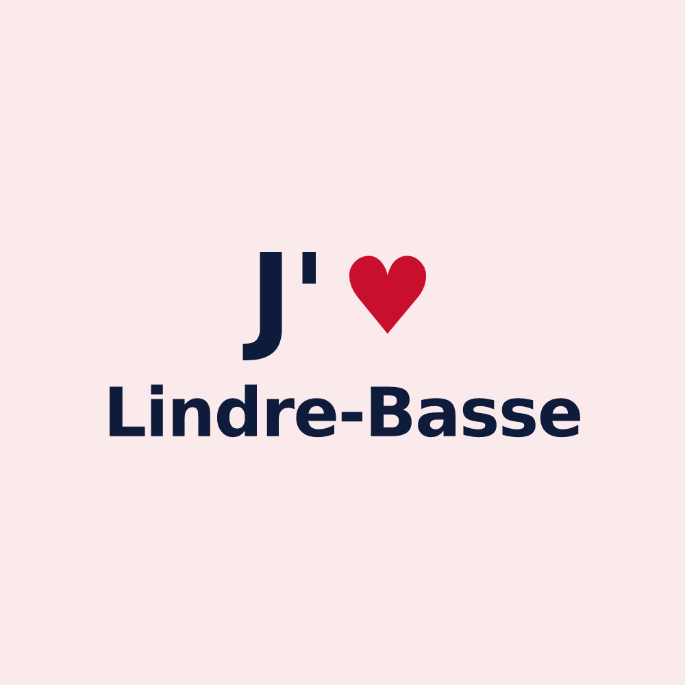 Magnet personnalisé Lindre-Basse — design J'aime Lindre-Basse