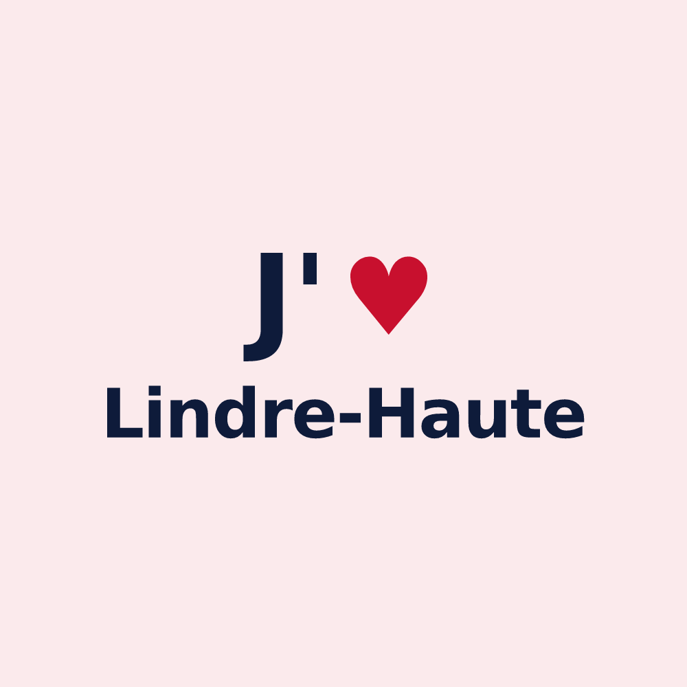Magnet personnalisé Lindre-Haute — design J'aime Lindre-Haute