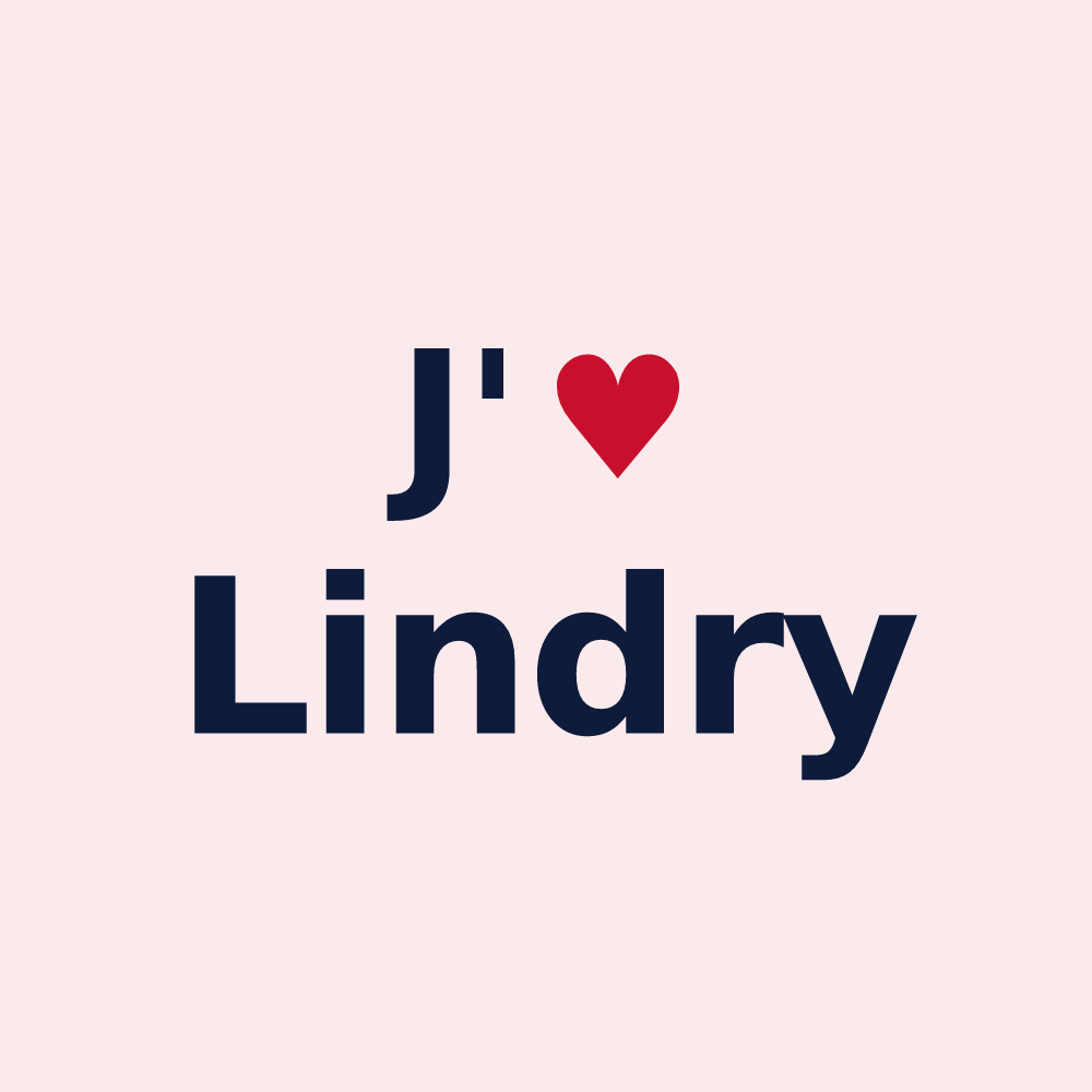 Magnet personnalisé Lindry — design J'aime Lindry