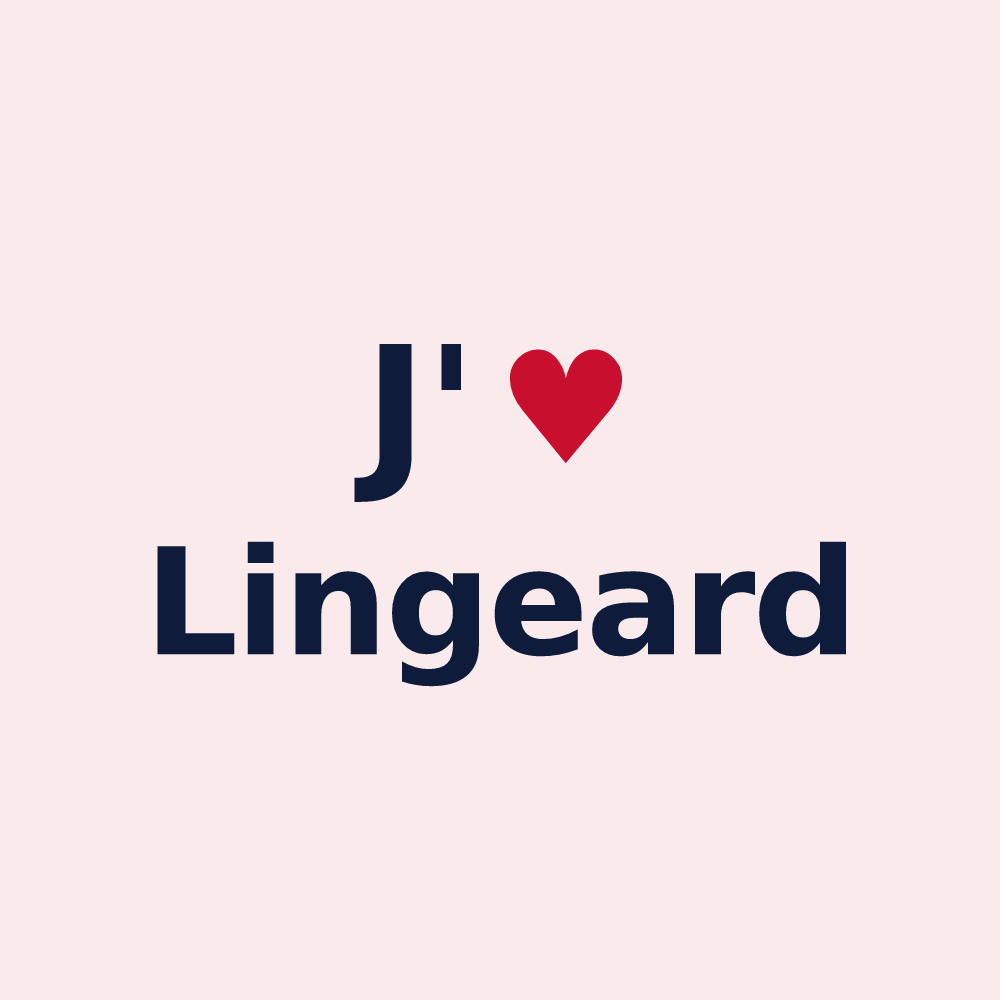 Magnet personnalisé Lingeard — design J'aime Lingeard