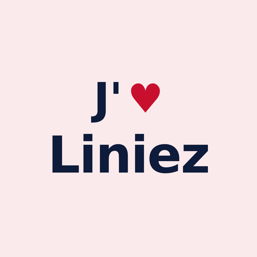 Magnet personnalisé Liniez — design J'aime Liniez