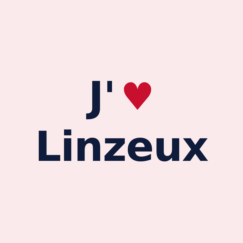 Magnet personnalisé Linzeux — design J'aime Linzeux