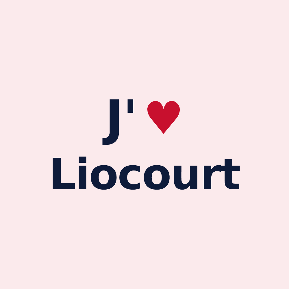 Magnet personnalisé Liocourt — design J'aime Liocourt