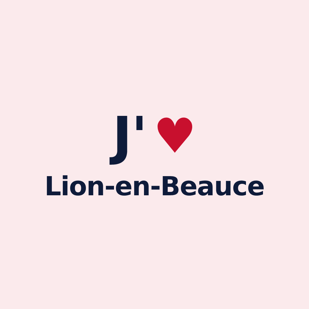 Magnet personnalisé Lion-en-Beauce — design J'aime Lion-en-Beauce
