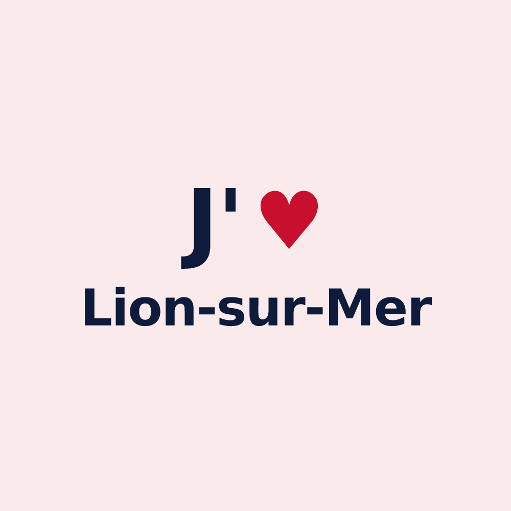 Magnet personnalisé Lion-sur-Mer — design J'aime Lion-sur-Mer
