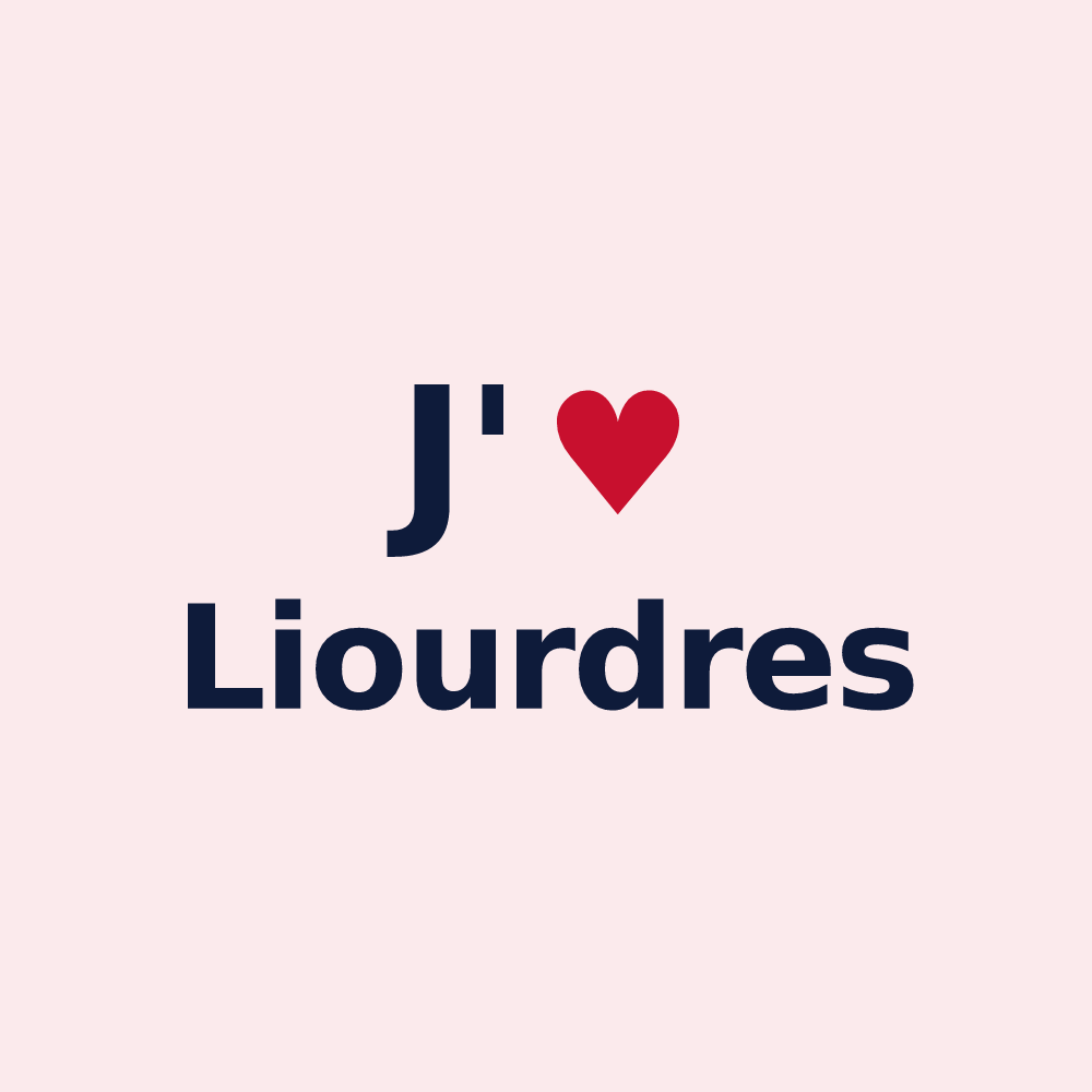 Magnet personnalisé Liourdres — design J'aime Liourdres