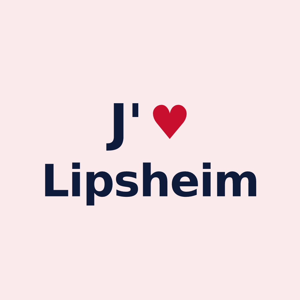 Magnet personnalisé Lipsheim — design J'aime Lipsheim