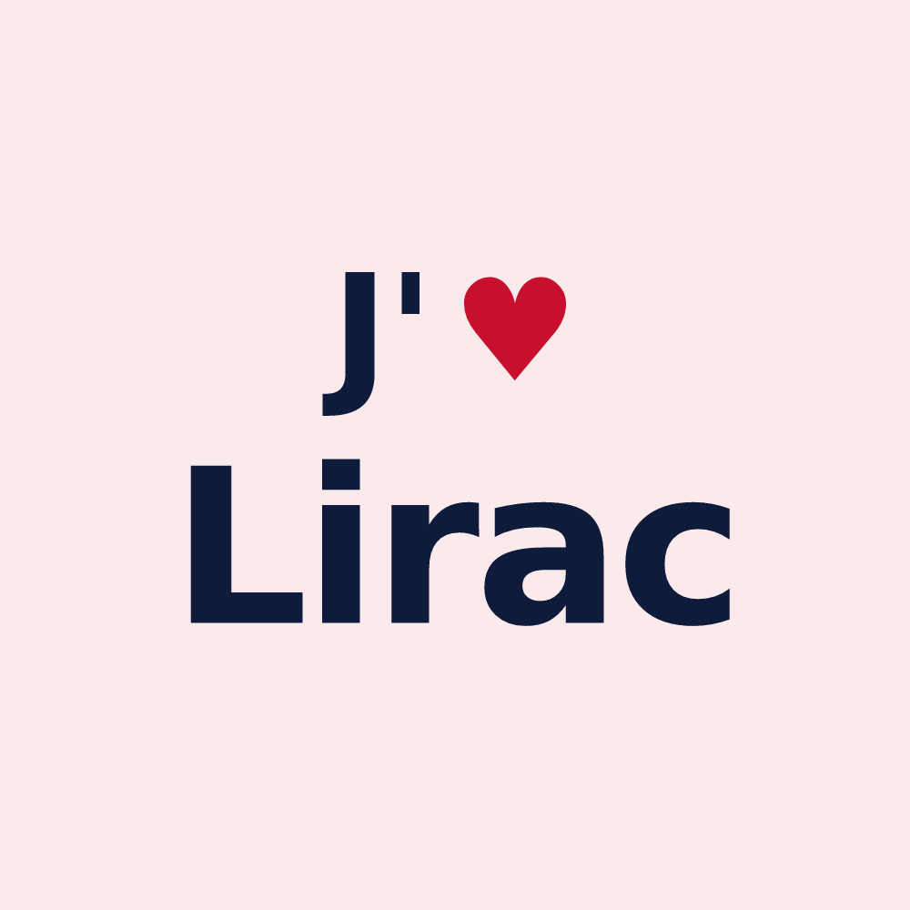 Magnet personnalisé Lirac — design J'aime Lirac