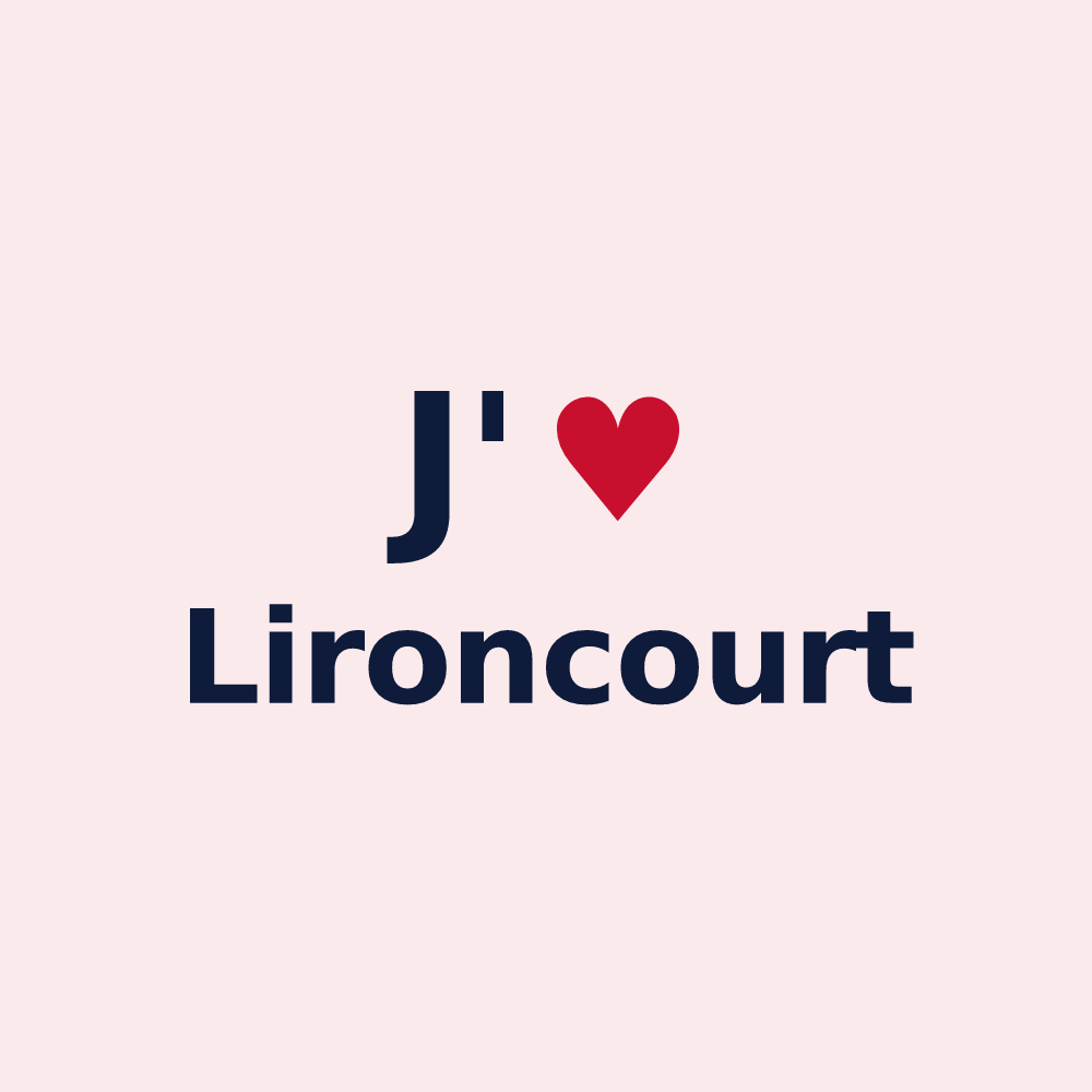 Magnet personnalisé Lironcourt — design J'aime Lironcourt