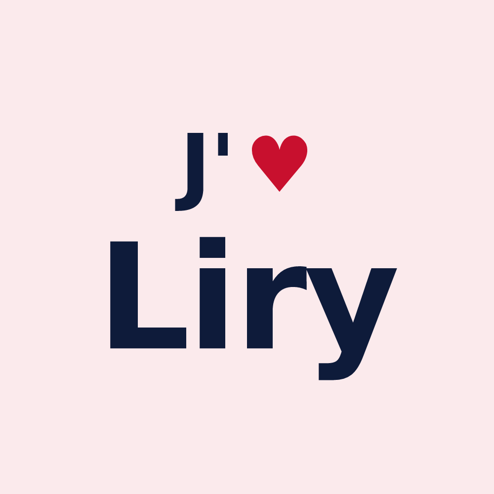 Magnet personnalisé Liry — design « J'aime Liry » imprimé sur le magnet