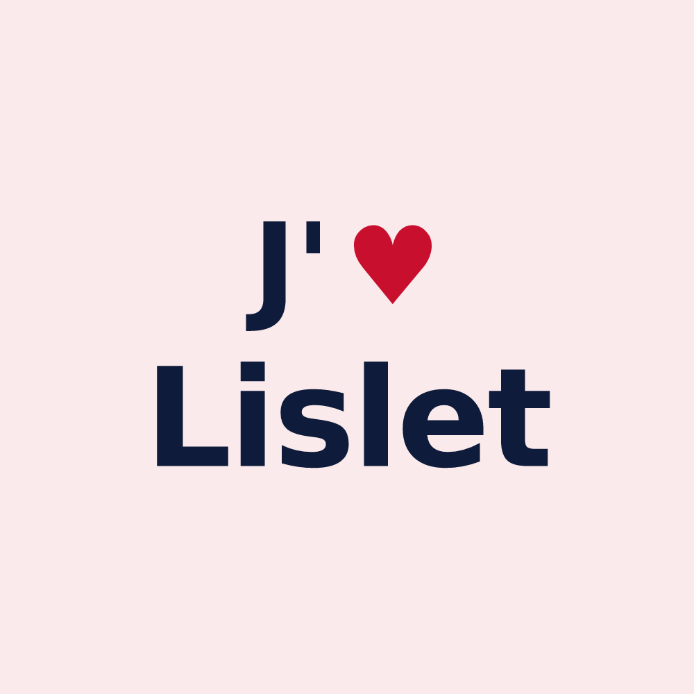 Magnet personnalisé Lislet — design J'aime Lislet