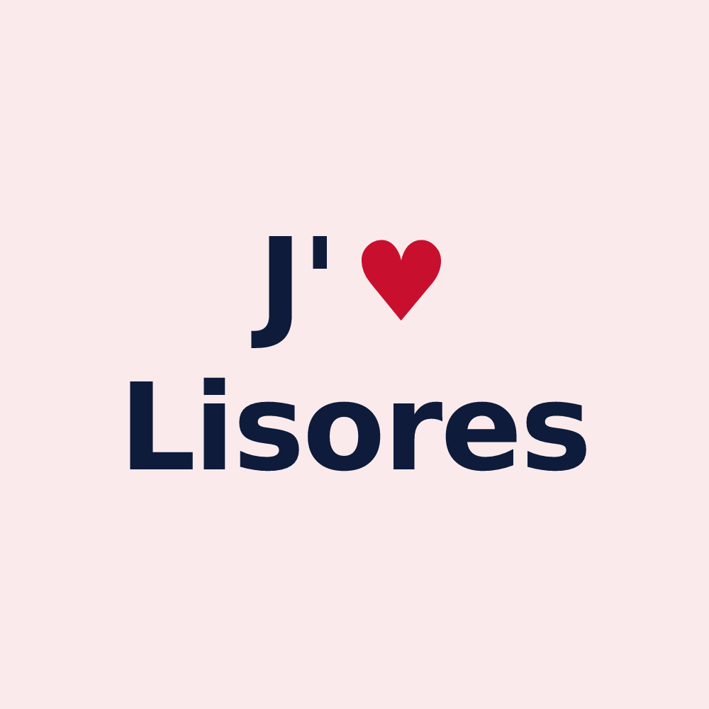 Magnet personnalisé Lisores — design J'aime Lisores