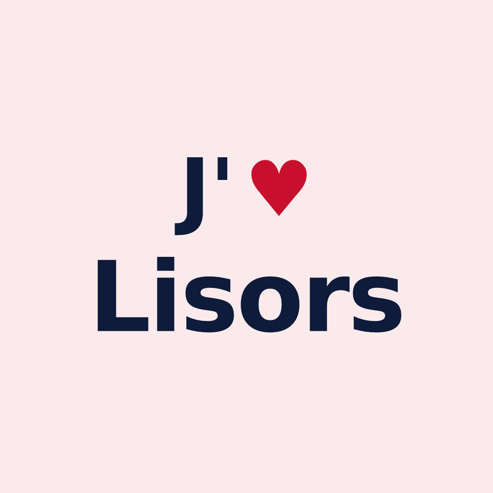 Magnet personnalisé Lisors — design J'aime Lisors
