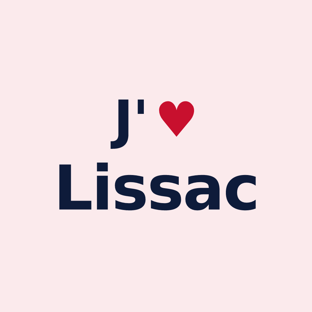 Magnet personnalisé Lissac — design J'aime Lissac