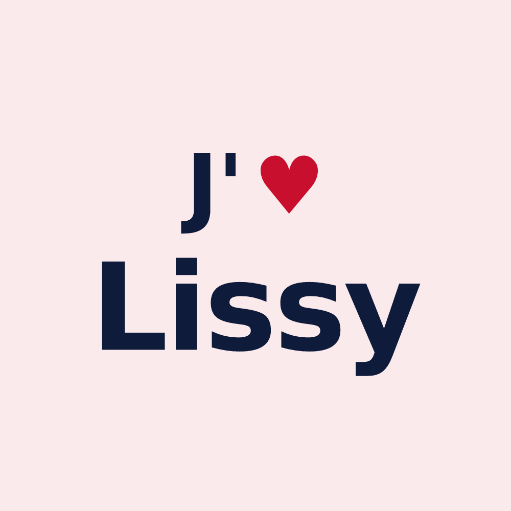 Magnet personnalisé Lissy — design « J'aime Lissy » imprimé sur le magnet