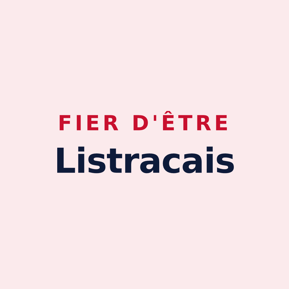Magnet « Fier d'être Listracais » — design pour Listrac-de-Durèze