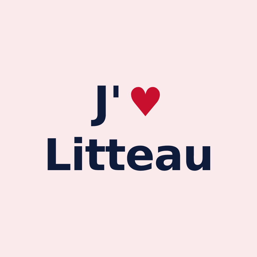 Magnet personnalisé Litteau — design J'aime Litteau