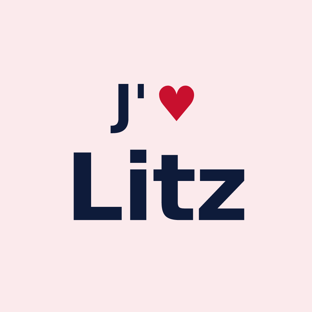 Magnet personnalisé Litz — design J'aime Litz