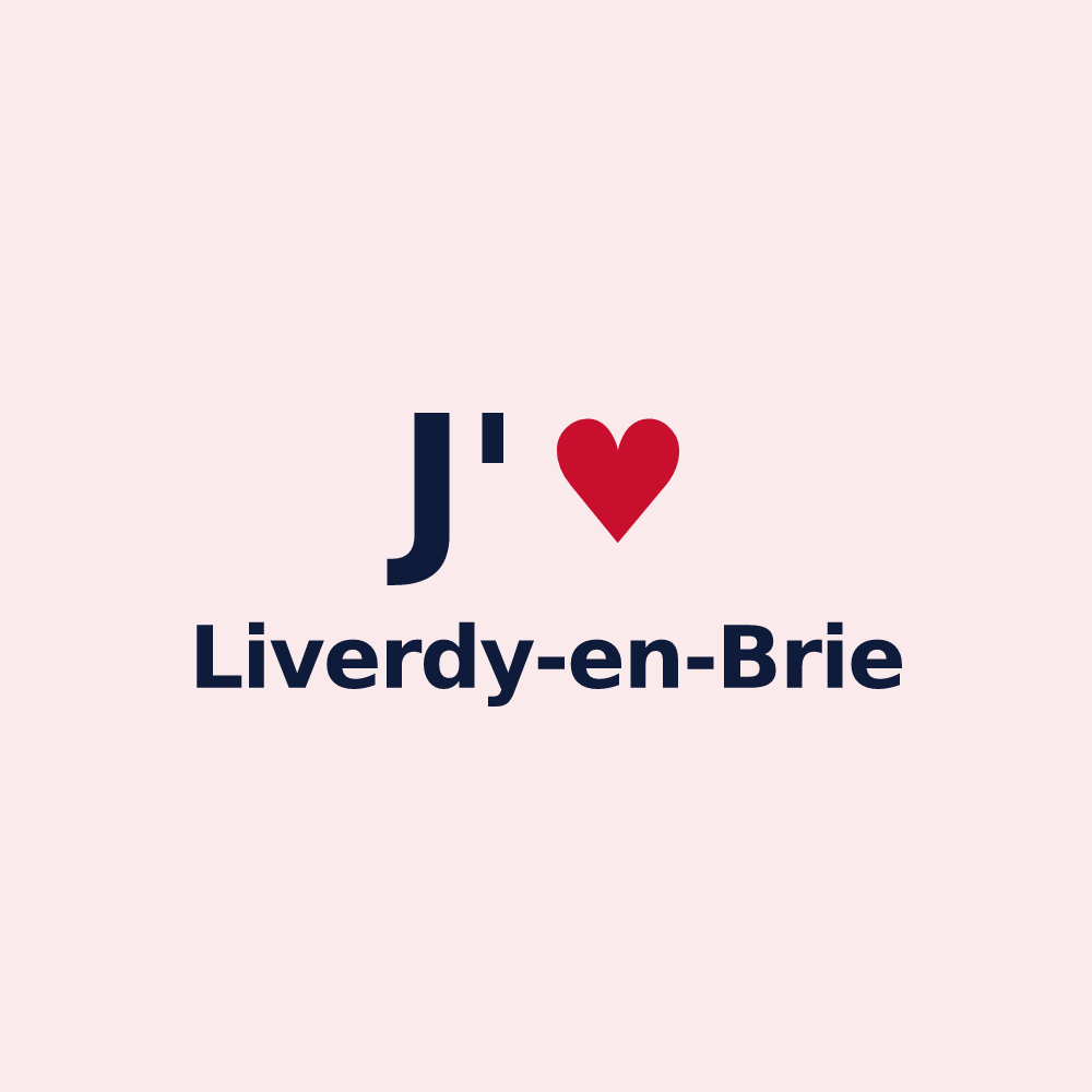 Magnet personnalisé Liverdy-en-Brie — design J'aime Liverdy-en-Brie