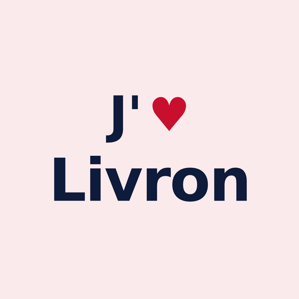 Magnet personnalisé Livron — design J'aime Livron