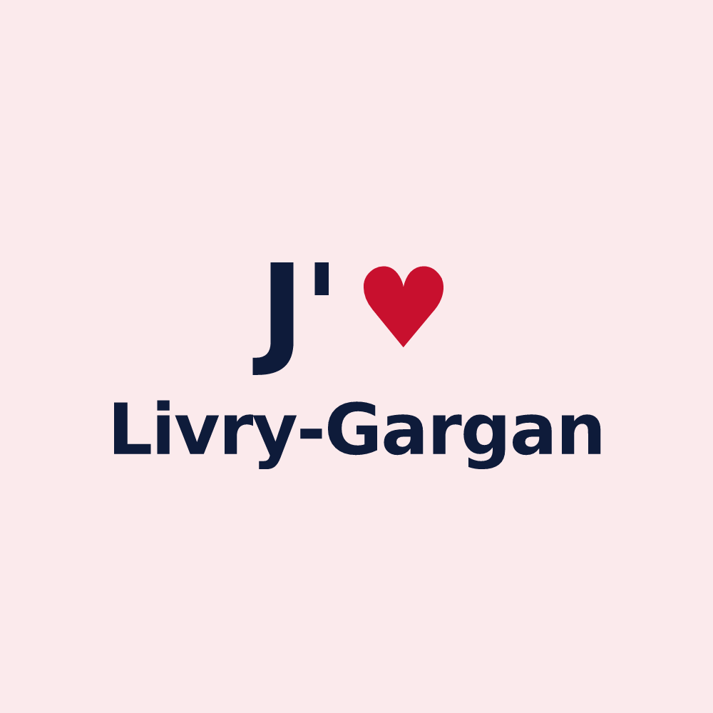 Magnet personnalisé Livry-Gargan — design J'aime Livry-Gargan