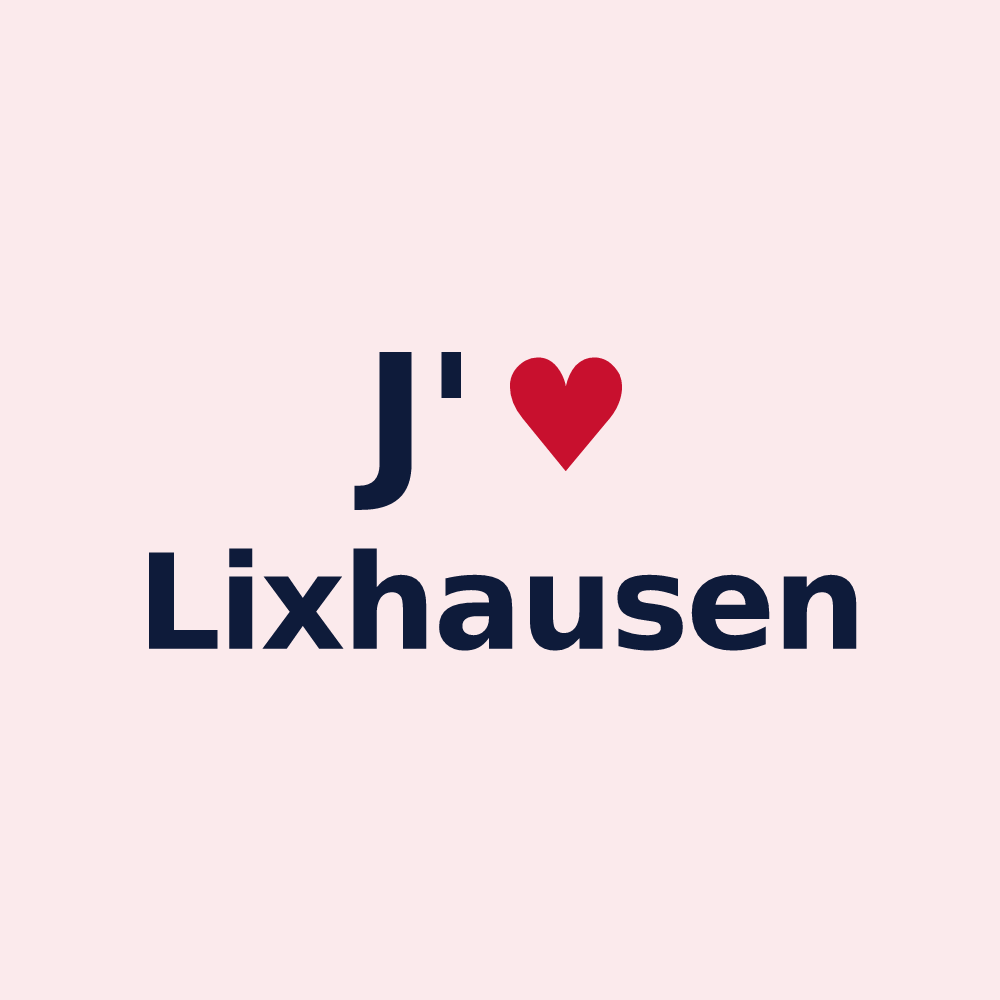 Magnet personnalisé Lixhausen — design J'aime Lixhausen