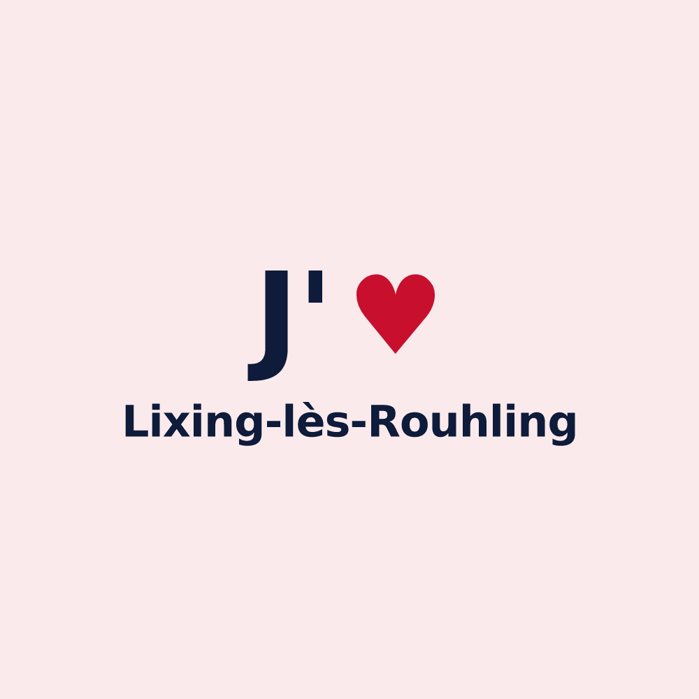 Magnet personnalisé Lixing-lès-Rouhling — design J'aime Lixing-lès-Rouhling