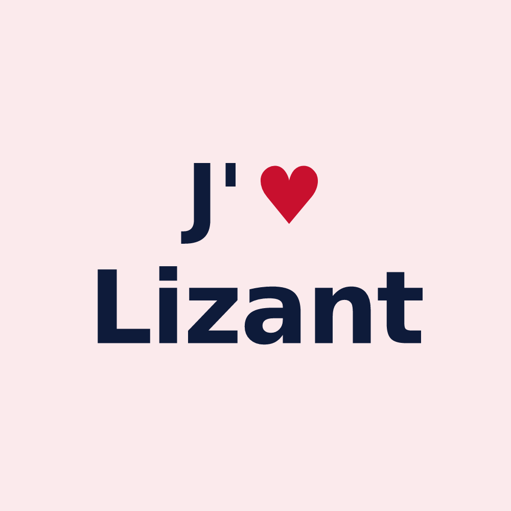 Magnet personnalisé Lizant — design J'aime Lizant