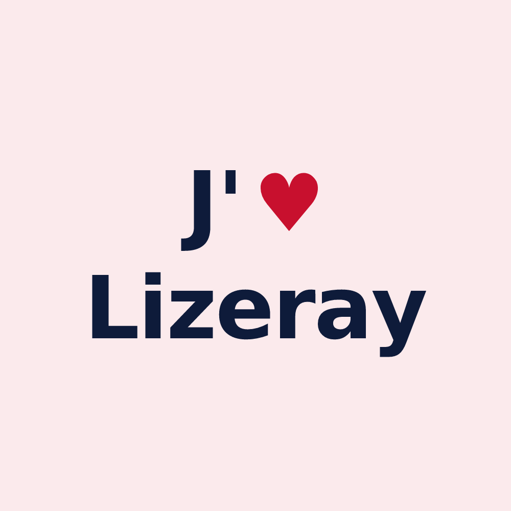 Magnet personnalisé Lizeray — design J'aime Lizeray