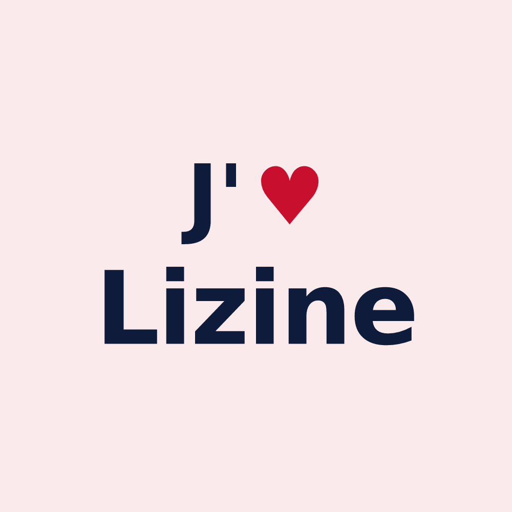 Magnet personnalisé Lizine — design J'aime Lizine