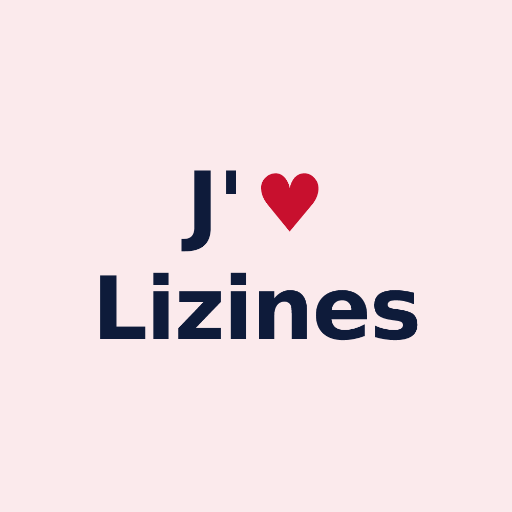 Magnet personnalisé Lizines — design J'aime Lizines