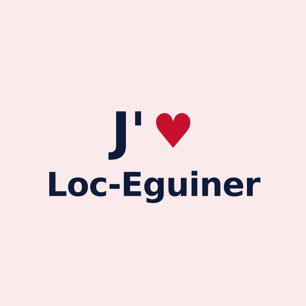 Magnet personnalisé Loc-Eguiner — design J'aime Loc-Eguiner