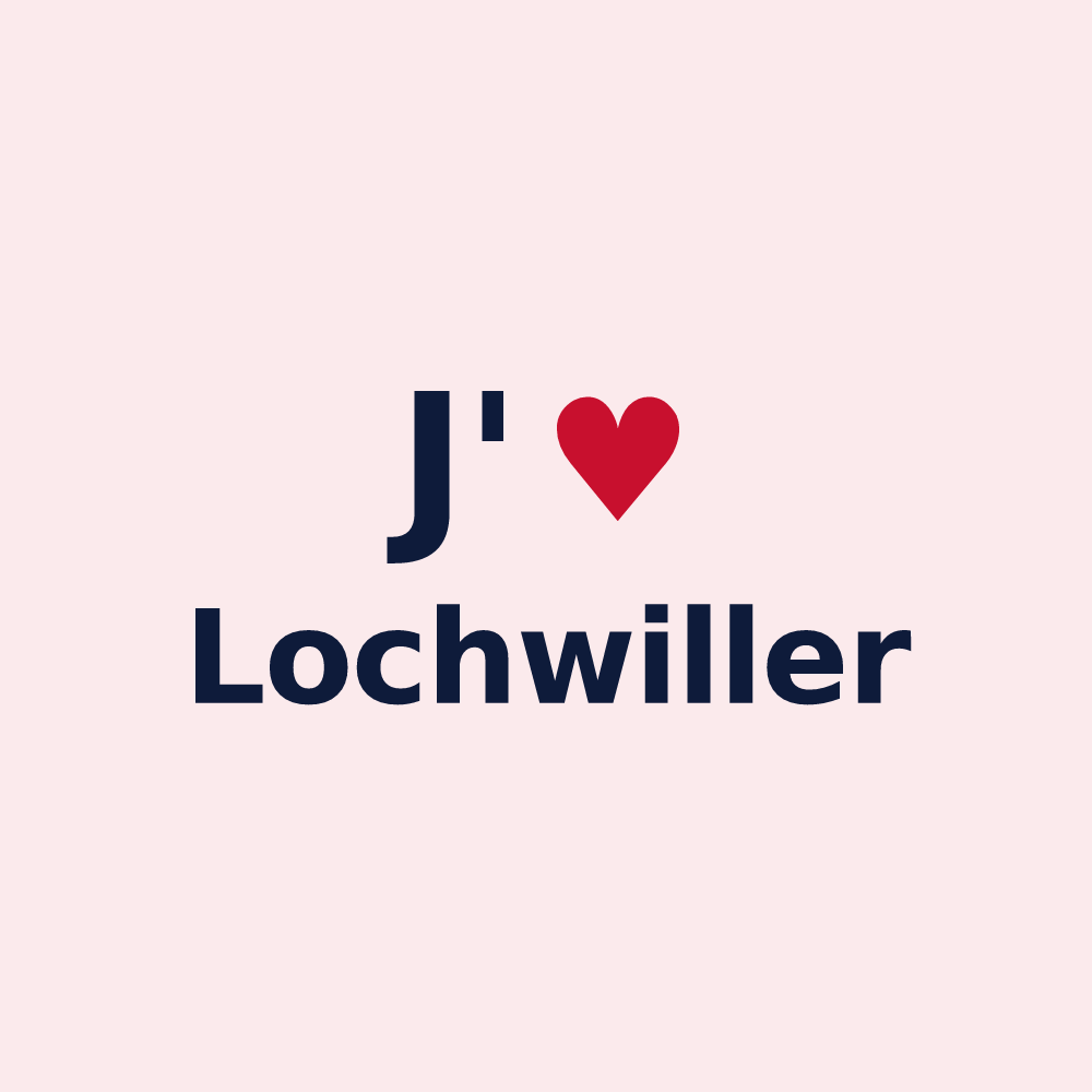 Magnet personnalisé Lochwiller — design J'aime Lochwiller