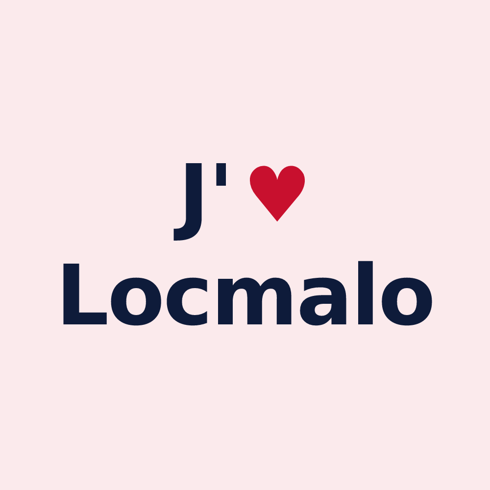 Magnet personnalisé Locmalo — design J'aime Locmalo