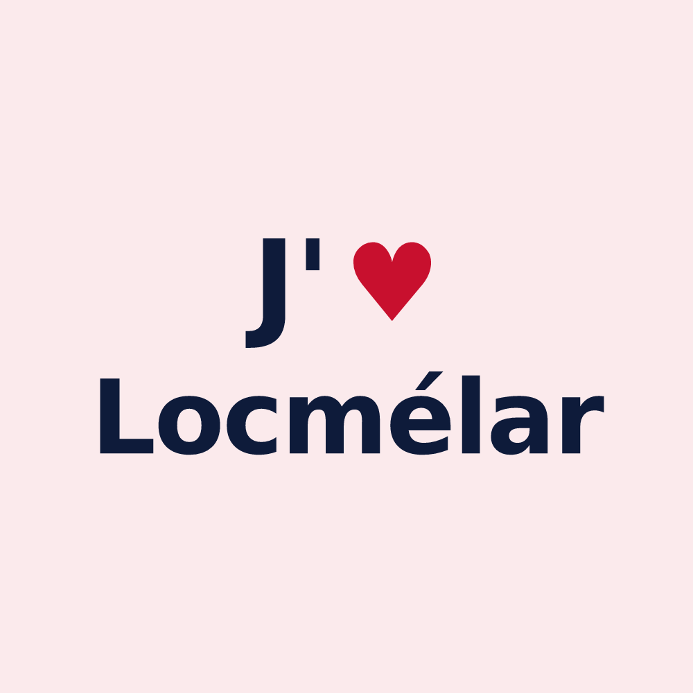 Magnet personnalisé Locmélar — design J'aime Locmélar