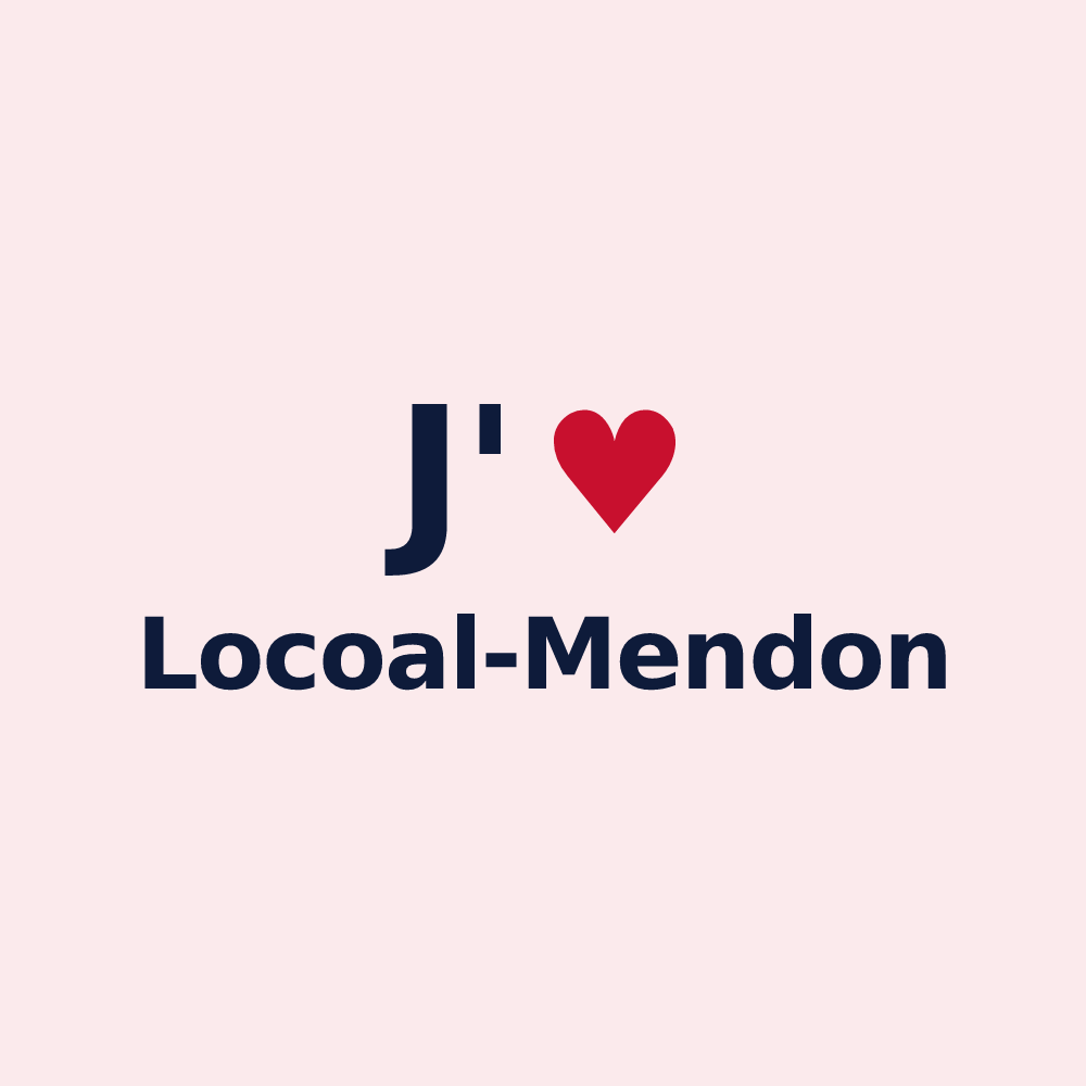Magnet personnalisé Locoal-Mendon — design J'aime Locoal-Mendon