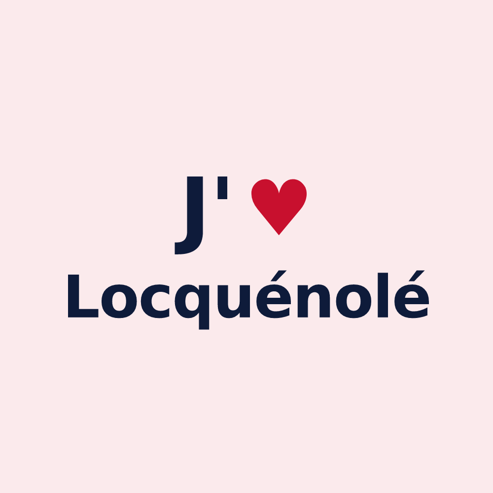 Magnet personnalisé Locquénolé — design J'aime Locquénolé