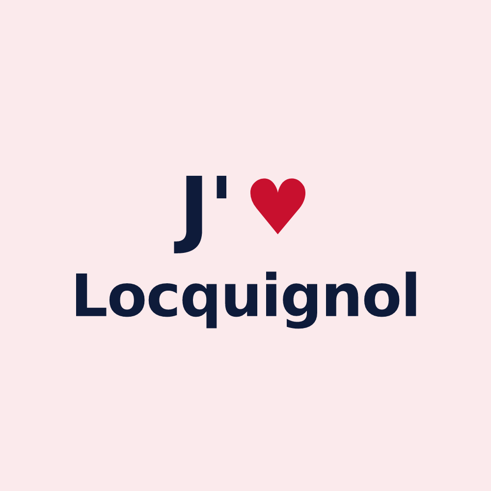 Magnet personnalisé Locquignol — design J'aime Locquignol