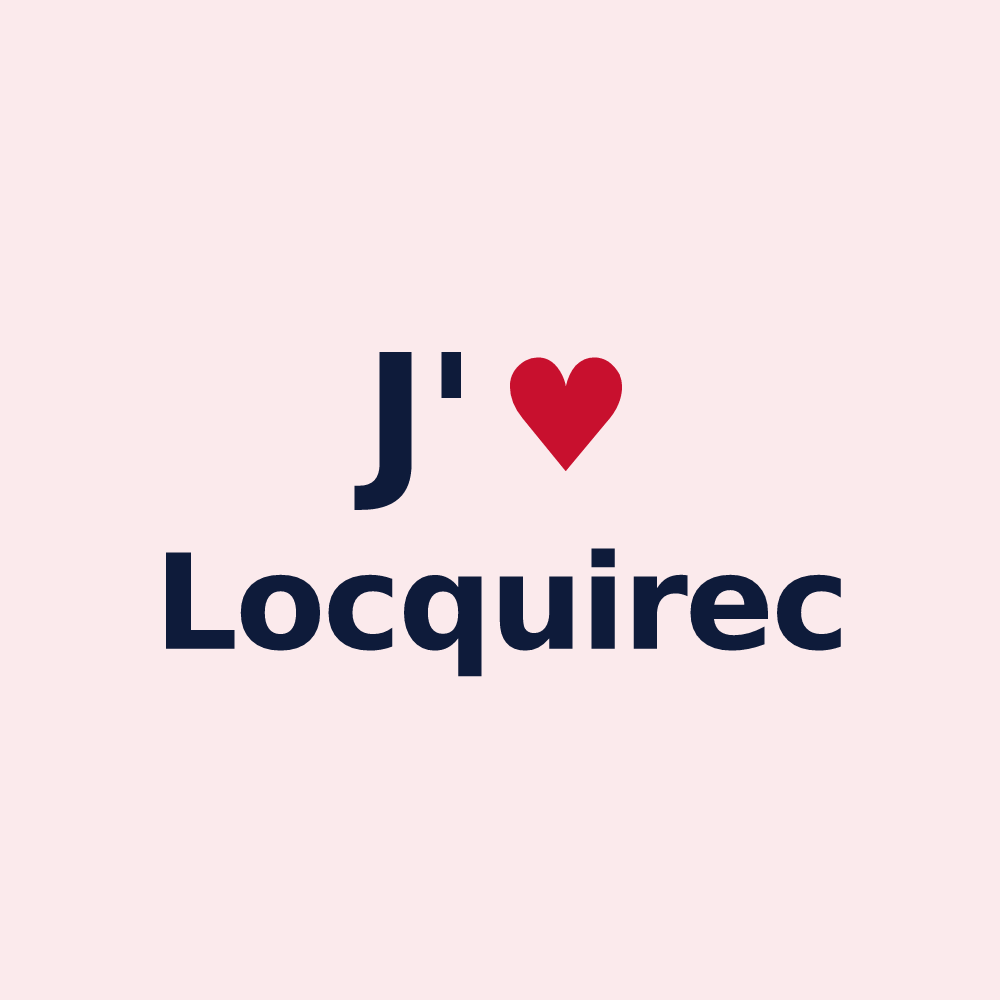 Magnet personnalisé Locquirec — design J'aime Locquirec