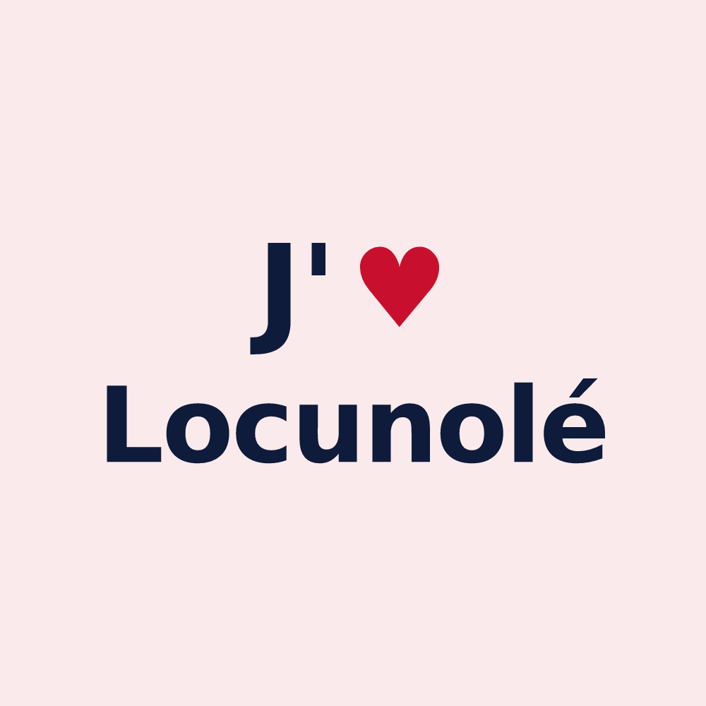 Magnet personnalisé Locunolé — design J'aime Locunolé