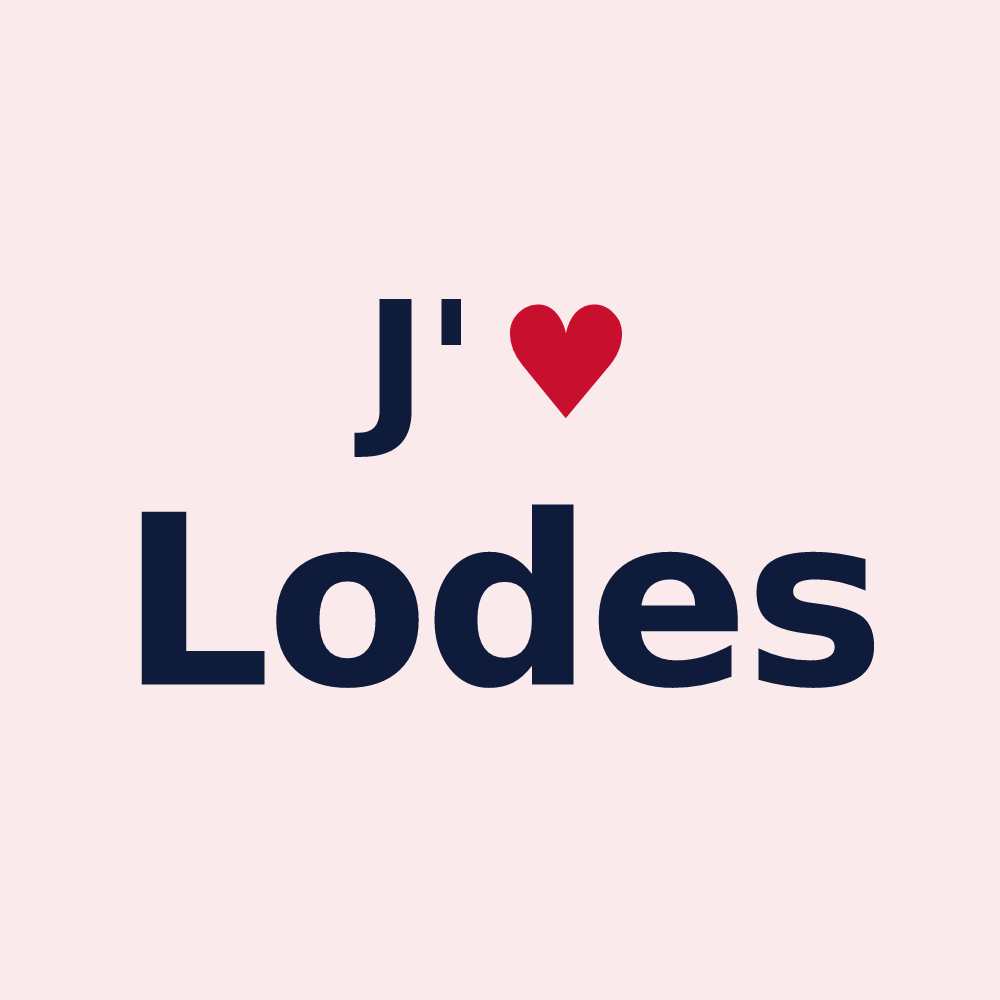 Magnet personnalisé Lodes — design J'aime Lodes