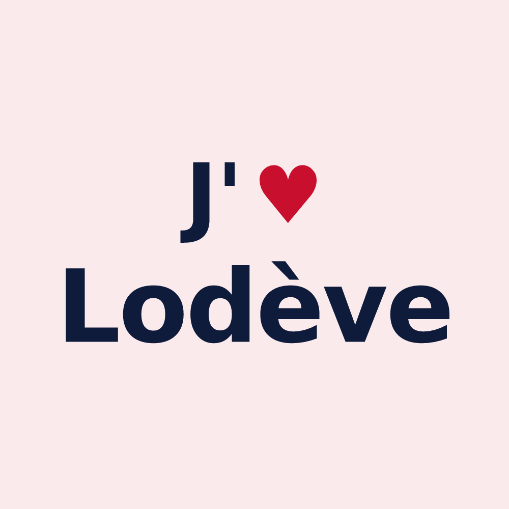 Magnet personnalisé Lodève — design J'aime Lodève
