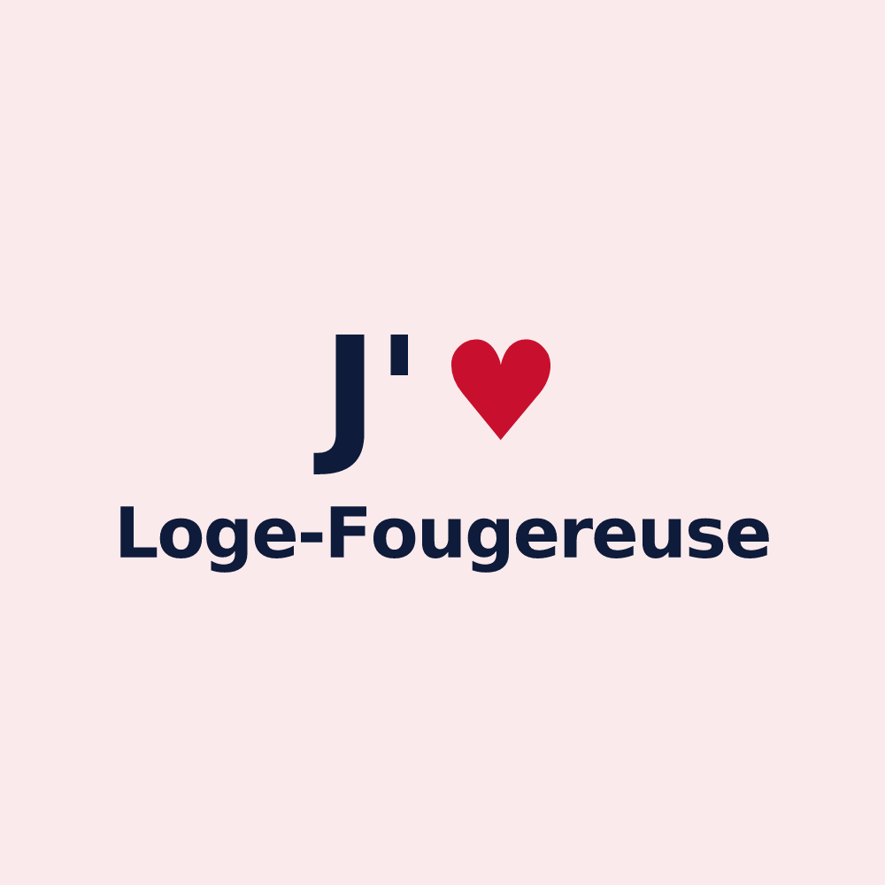 Magnet personnalisé Loge-Fougereuse — design J'aime Loge-Fougereuse