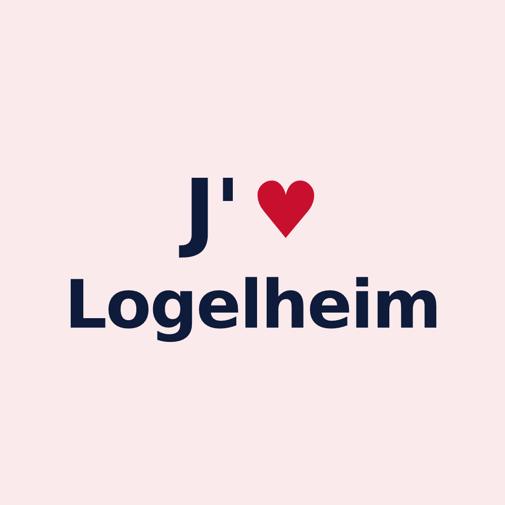 Magnet personnalisé Logelheim — design J'aime Logelheim