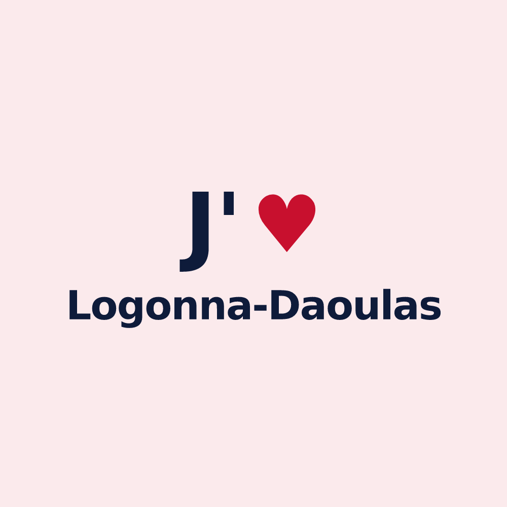 Magnet personnalisé Logonna-Daoulas — design « J'aime Logonna-Daoulas » imprimé sur le magnet