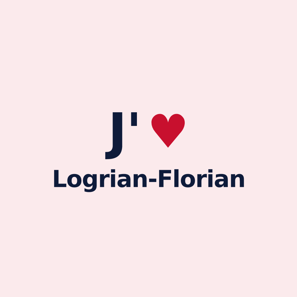 Magnet personnalisé Logrian-Florian — design J'aime Logrian-Florian