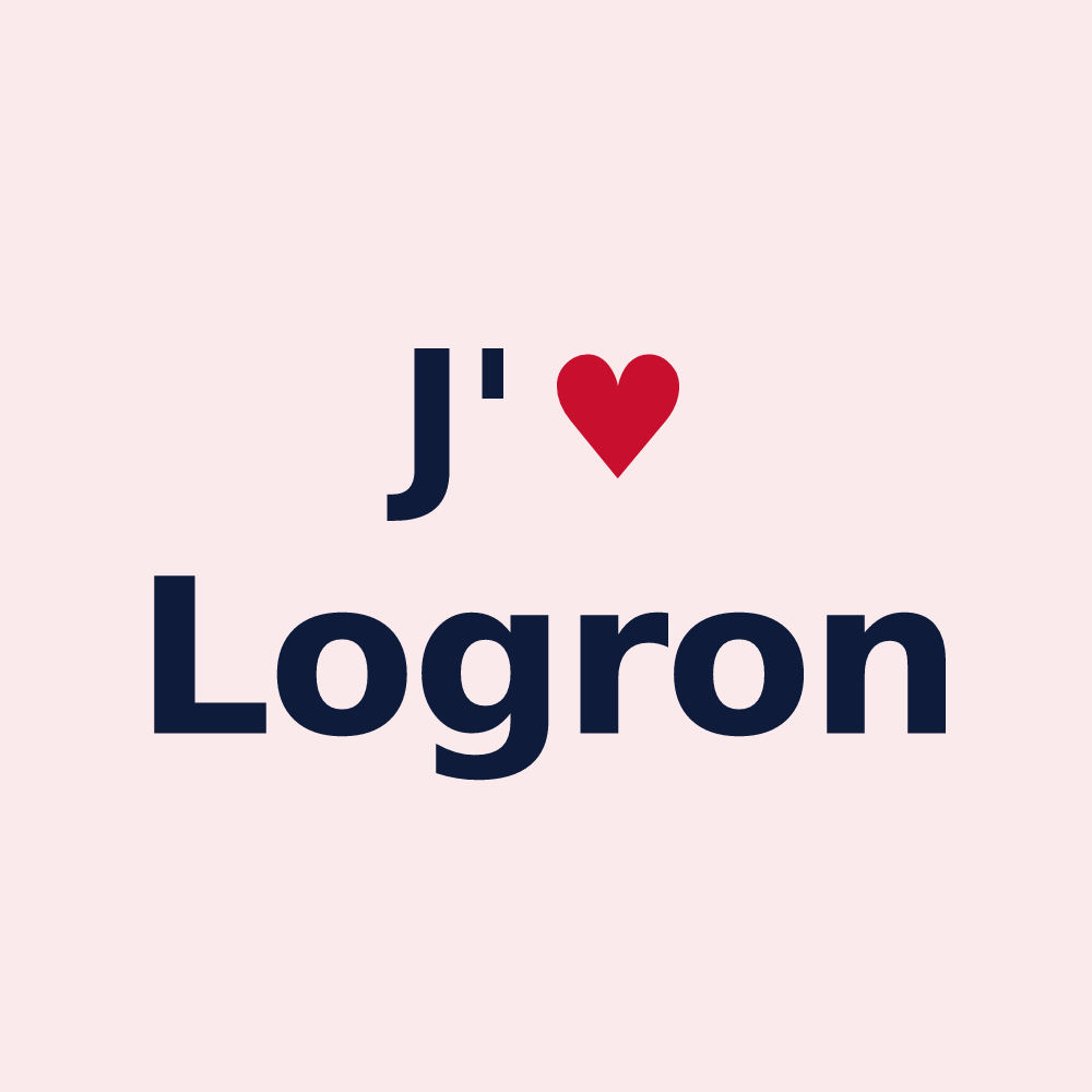Magnet personnalisé Logron — design J'aime Logron